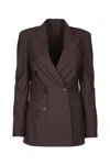 Brunello Cucinelli Tailored Blazer With Notched Lapels And Pockets In Brown