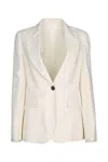 Brunello Cucinelli Ribbed Single-breasted Blazer In C9002