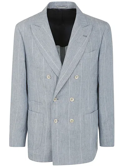 Brunello Cucinelli Suit Type Jacket Clothing In Blue