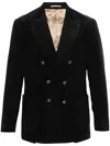 Brunello Cucinelli Tailored Cotton Cashmere Blazer With Double Vent In Black