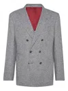 Brunello Cucinelli Men Suit-type Jacket In Gray