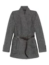 Brunello Cucinelli Herringbone Jacket In Green