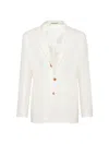 Brunello Cucinelli Single-breasted Linen Blazer In Off White