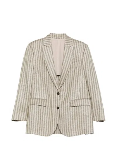 Brunello Cucinelli Suit-type Jacket In Sand