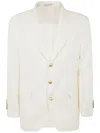 Brunello Cucinelli Single-breasted Twill Blazer In White