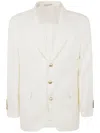 Brunello Cucinelli Single-breasted Twill Blazer In White