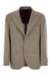 Brunello Cucinelli Men Deconstructed Jacket In Yack In Beige