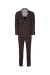 Brunello Cucinelli Long-sleeved Suit In Brown