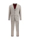 Brunello Cucinelli Silk And Wool Suit In Multi