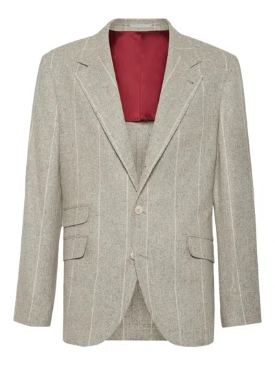 Brunello Cucinelli Suit-type Jacket In Gray
