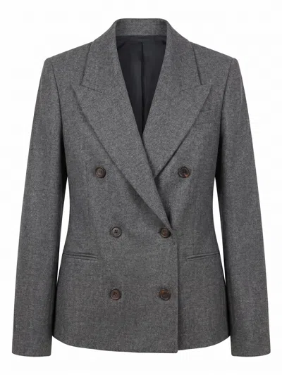 Brunello Cucinelli Suit-type Jacket In Gray
