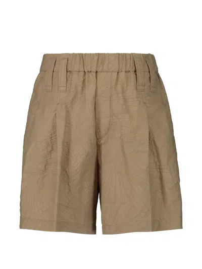 Brunello Cucinelli Sun River Bermuda Shorts In Brown