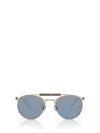 Brunello Cucinelli Sleek Mixed-media Aviator Sunglasses In Gold
