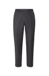 Brunello Cucinelli Super 150s Virgin Wool Wide Chalk Stripe Batavia Formal Fit Trousers In Grey