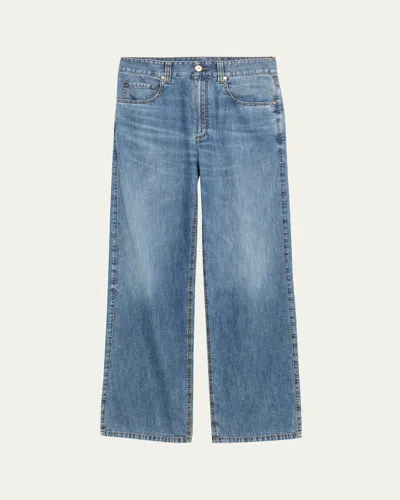 Brunello Cucinelli Super Light Relaxed-leg Jeans In Blue