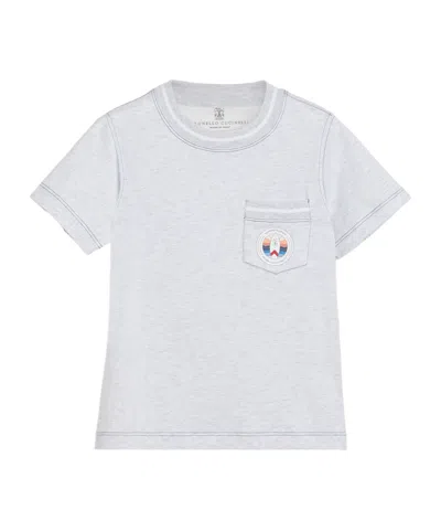 Brunello Cucinelli Surf-print T-shirt In Gray