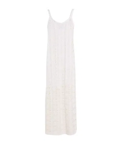 Brunello Cucinelli Suspender Dress In White