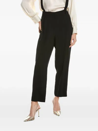 Brunello Cucinelli Suspender-detail Tailored Trousers In Black