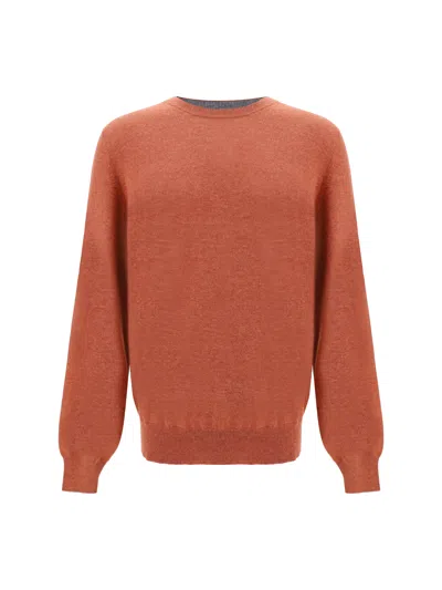 Brunello Cucinelli Sweater In Orange