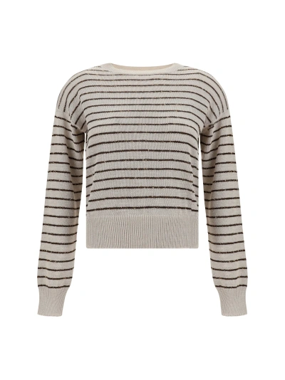 Brunello Cucinelli Sweater In Avena+marrone