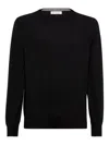 Brunello Cucinelli Cashmere And Silk Lightweight Sweater In Black