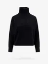 Brunello Cucinelli Black Virgin Wool, Cashmere And Silk Turtleneck Sweater In Black