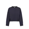 Brunello Cucinelli Round-neck And Long-sleeved Sweater In Blue
