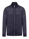 Brunello Cucinelli Zipped Cardigan In Blue