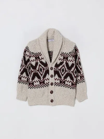Brunello Cucinelli Sweater  Kids Color Beige In Multi