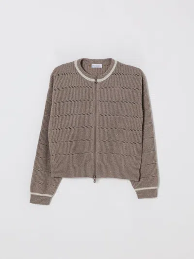 Brunello Cucinelli Sweater  Kids Color Beige In Neutral
