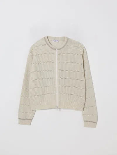 Brunello Cucinelli Sweater  Kids Color Yellow Cream In Multi