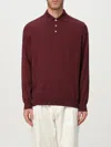 Brunello Cucinelli Cashmere Polo Shirt In Burgundy