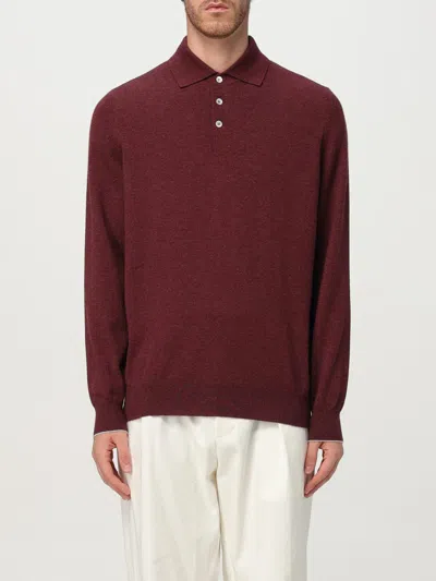 BRUNELLO CUCINELLI POLO SHIRT BRUNELLO CUCINELLI MEN COLOR BURGUNDY,431490050