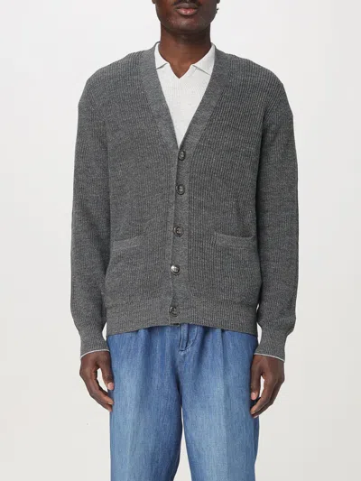 BRUNELLO CUCINELLI CARDIGAN BRUNELLO CUCINELLI MEN COLOR GREY,G60382020