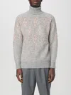 Brunello Cucinelli Geometric Jacquard Turtleneck Sweater In Grau