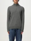 Brunello Cucinelli Grey Turtleneck Sweater With Zip In Gray