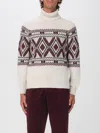Brunello Cucinelli Geometric Jacquard Turtle Neck Pullover In Multi