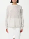 Brunello Cucinelli Paper Yarn And Mohair Sweaater In Beige