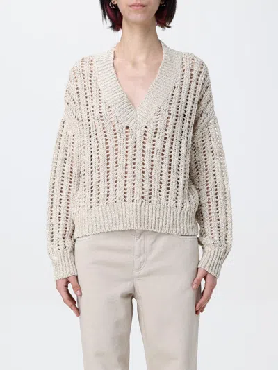 BRUNELLO CUCINELLI SWEATER BRUNELLO CUCINELLI WOMAN COLOR BEIGE,G50054022