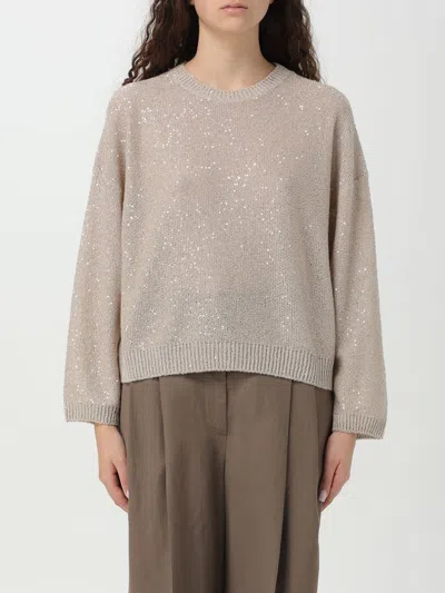 BRUNELLO CUCINELLI SWEATER BRUNELLO CUCINELLI WOMAN COLOR BEIGE,G69073022