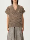 Brunello Cucinelli Sweater  Woman Color Beige In Brown