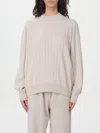 Brunello Cucinelli English Rib Knit Sweater In Beige