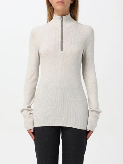 Brunello Cucinelli Sweater  Woman Color Beige In Multicolor