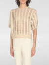 Brunello Cucinelli Wool-mohair Blend Crochet Sweater In Beige