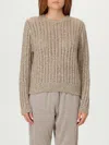Brunello Cucinelli Beige Crewneck Sweater In Sand