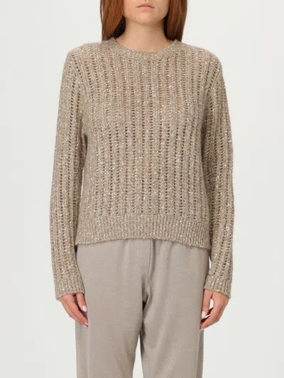 BRUNELLO CUCINELLI SWEATER BRUNELLO CUCINELLI WOMAN COLOR BEIGE,h17739022