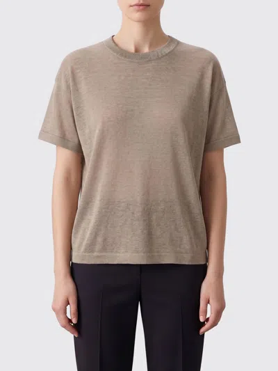 Brunello Cucinelli Sweater  Woman Color Beige In Burgundy