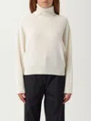 Brunello Cucinelli Roll-neck Ribbed Sweater In White