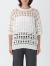Brunello Cucinelli Jute-cotton Crochet Net Sweater In White