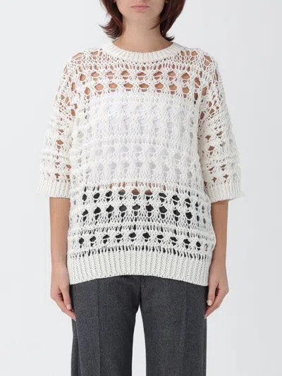 BRUNELLO CUCINELLI SWEATER BRUNELLO CUCINELLI WOMAN COLOR BEIGE,H38102022